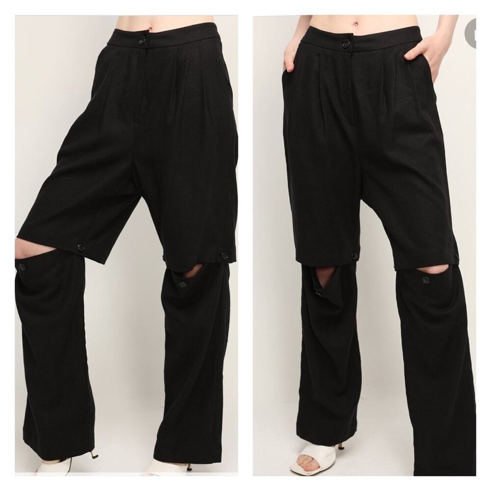 Storets Berkley Splicing Pants and Shorts in One in Black Size S